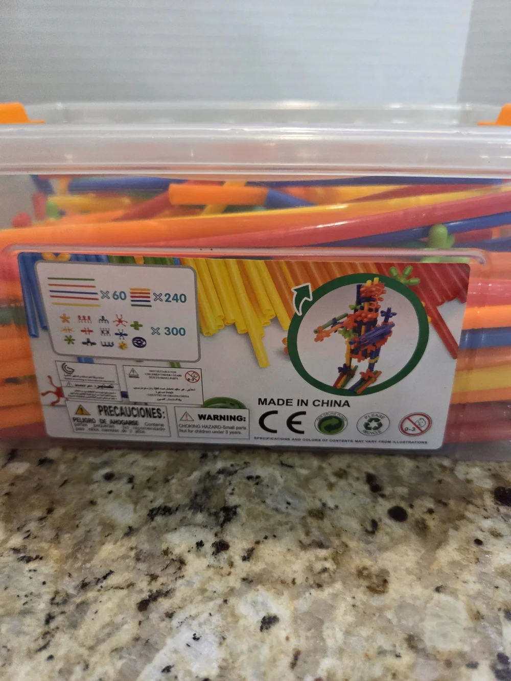 GGIIBRO Colorful Straws 3D Constructing Building Stem Toys 600 Pieces Ages 3+